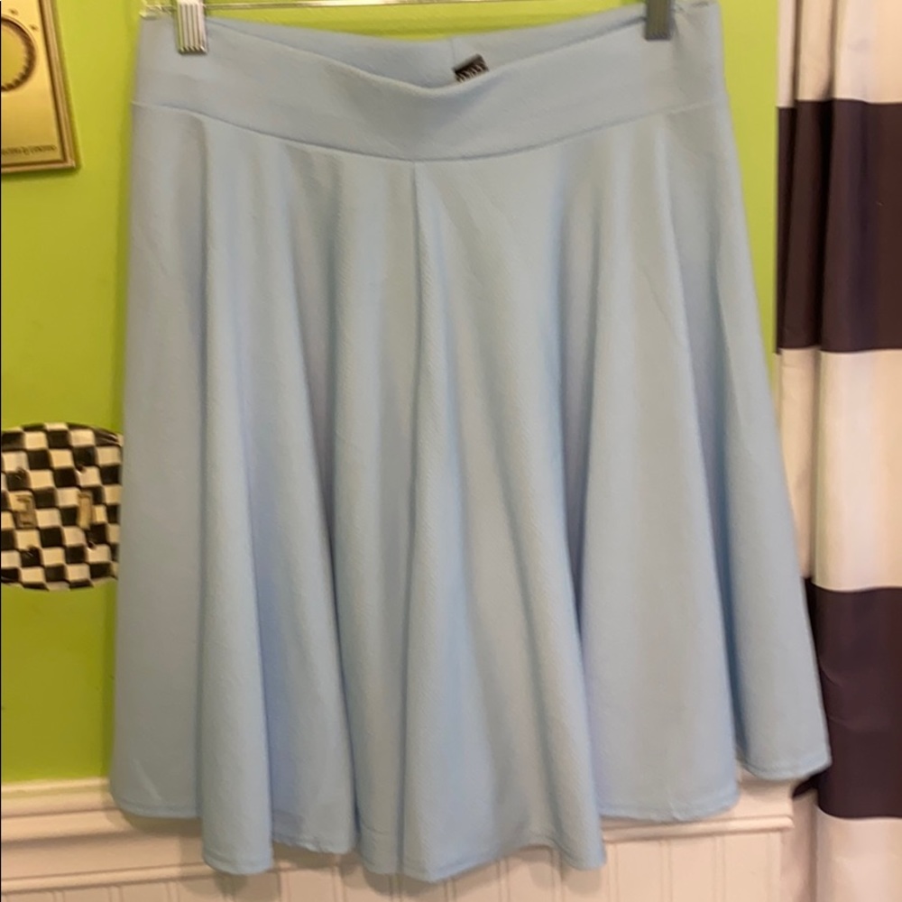Pastel blue circle skirt